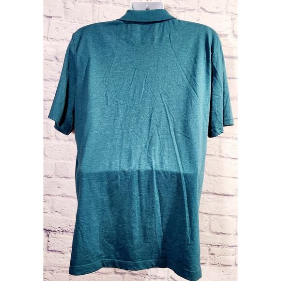 St John's Bay Teal Legacy Polo Large Short Sleeves Lightweight Soft Tagless - Picture 3 of 4
